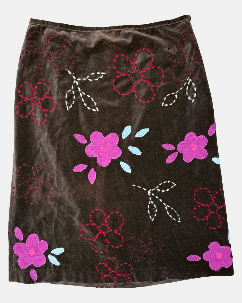 Brown Velvet Style 90s Skirt