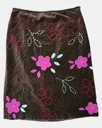 Brown Velvet Style 90s Skirt