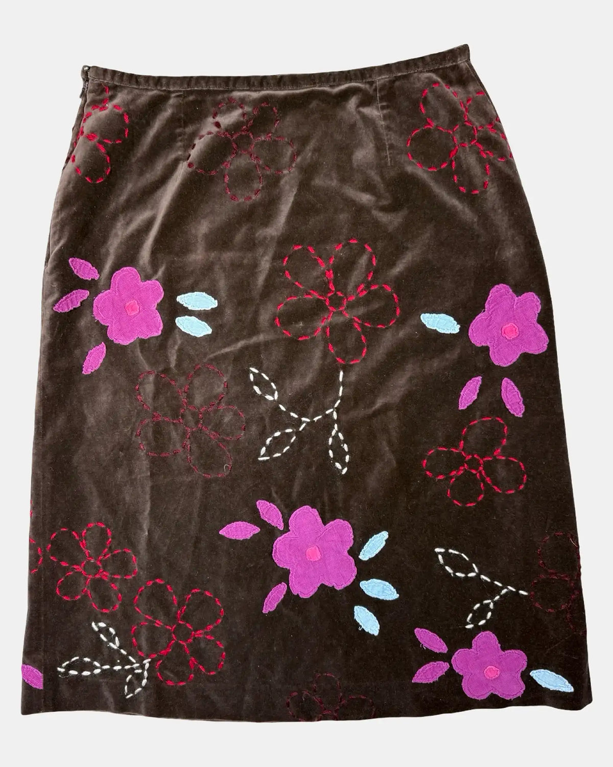 Brown Velvet Style 90s Skirt