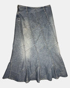 Vintage Denim Maxi Skirt