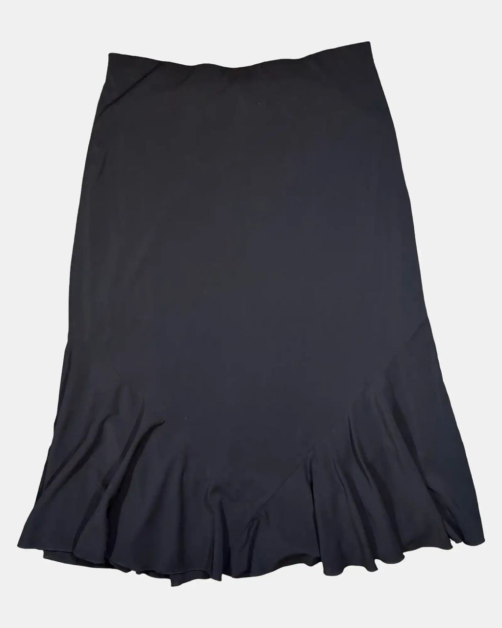 Black Flowy Mesh Ruffle Skirt