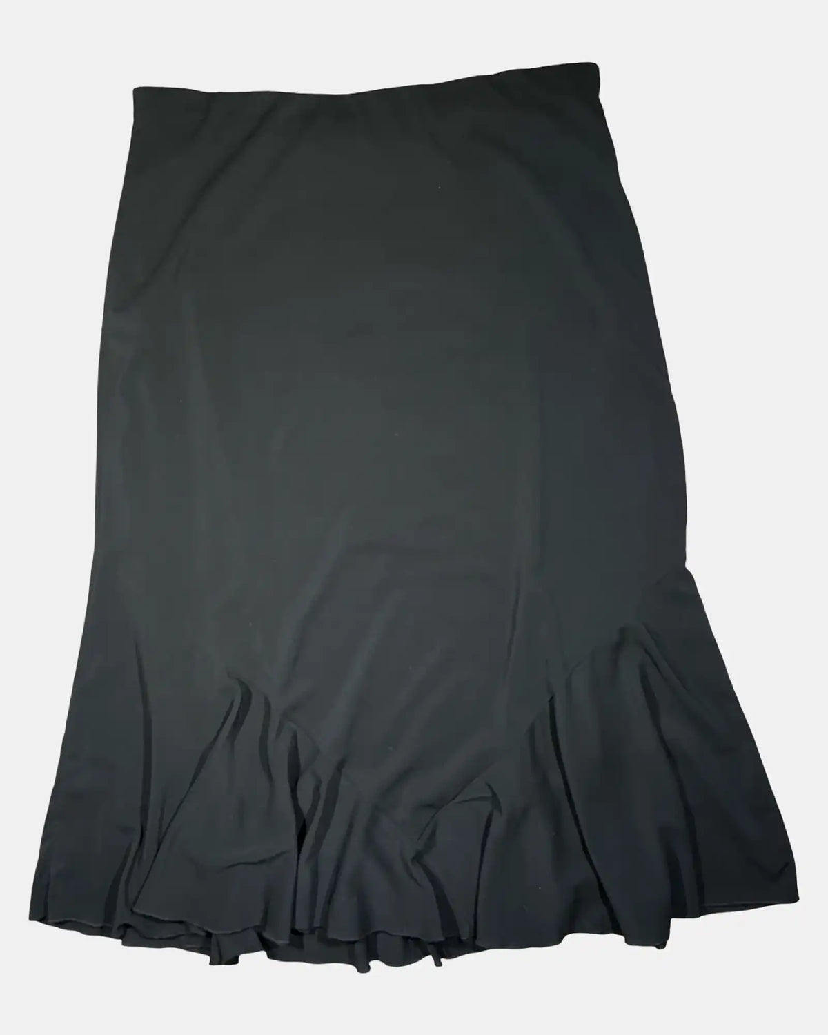 Black Flowy Mesh Ruffle Skirt