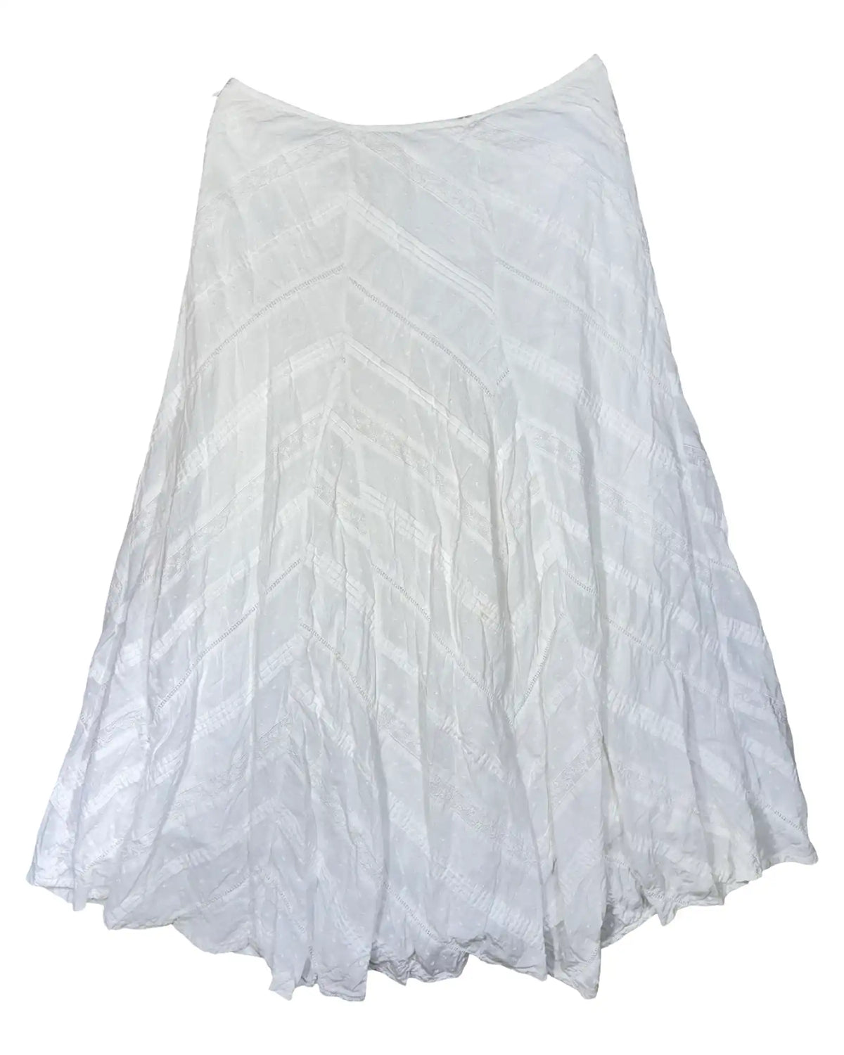 Cottage Core Flowy White Skirt