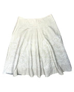 Cream Floral A-Line Skirt