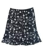 Italian Made Black and White Floral Skirt