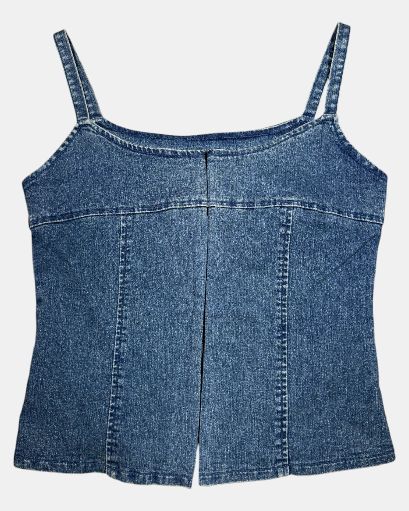Deadstock Denim Corset Top | Estimated Size 8 - Zip Vintage