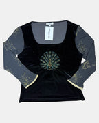 Velvet Peacock Top