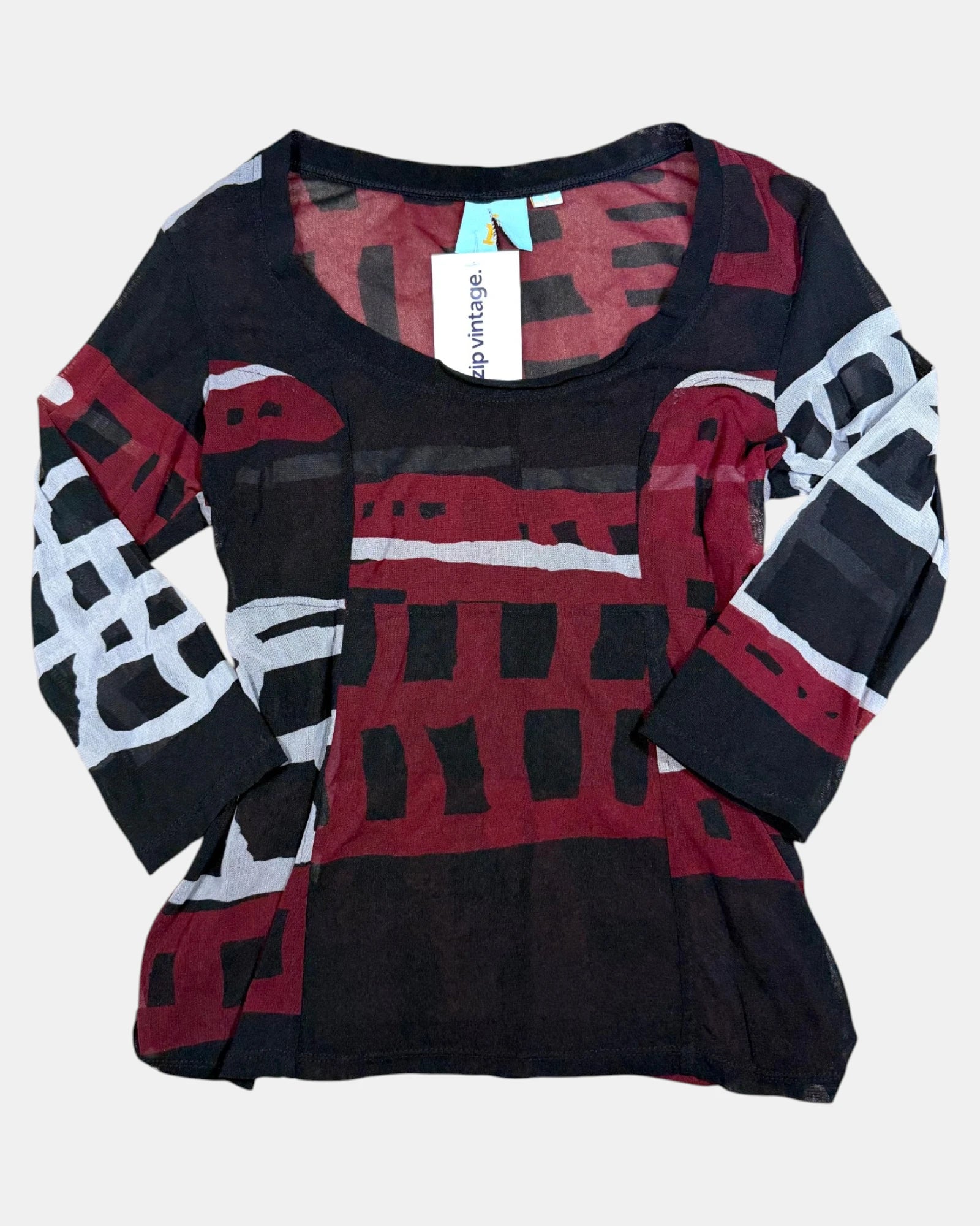 Black and Red Mesh Top | Estimated Size 10-12