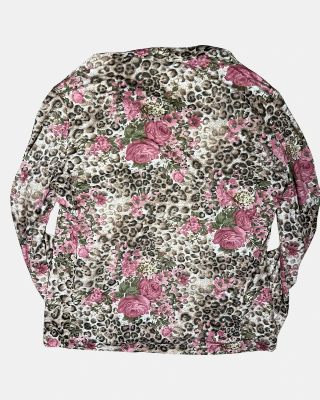 Pink Floral and Leopard Flowy Top