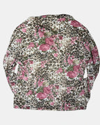 Pink Floral and Leopard Flowy Top