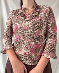 Pink Floral and Leopard Flowy Top