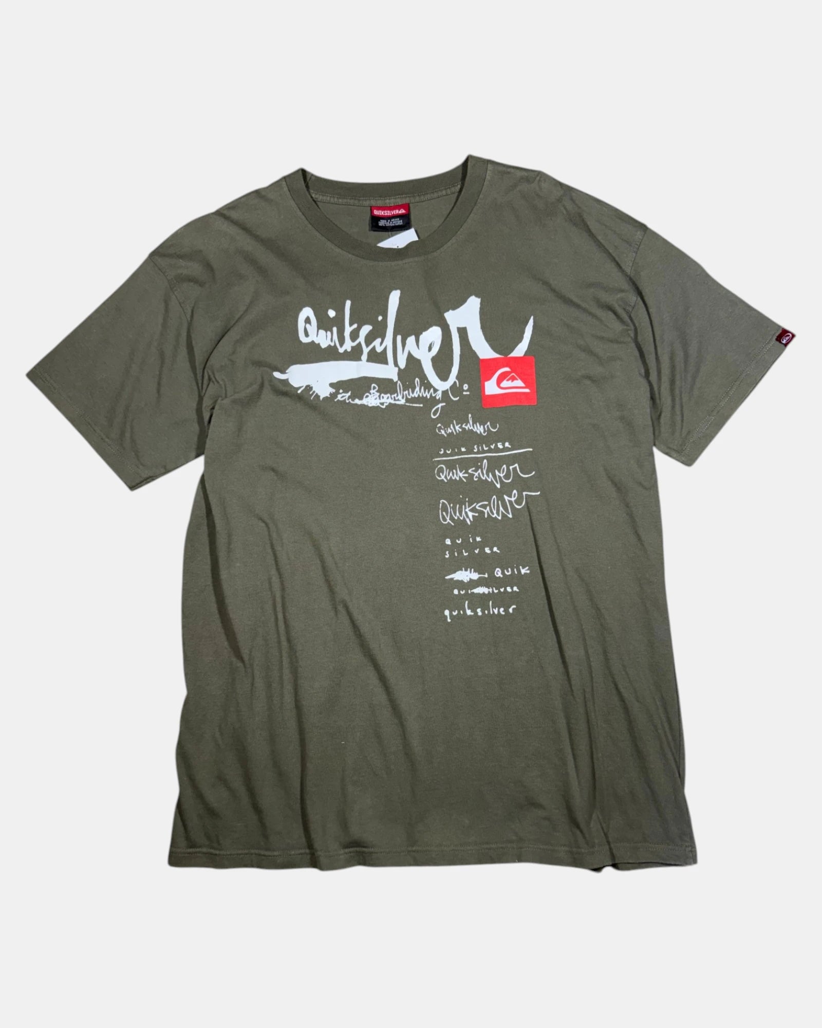 Quicksilver Green Graphic Tee | Estimated Size XL - Zip Vintage