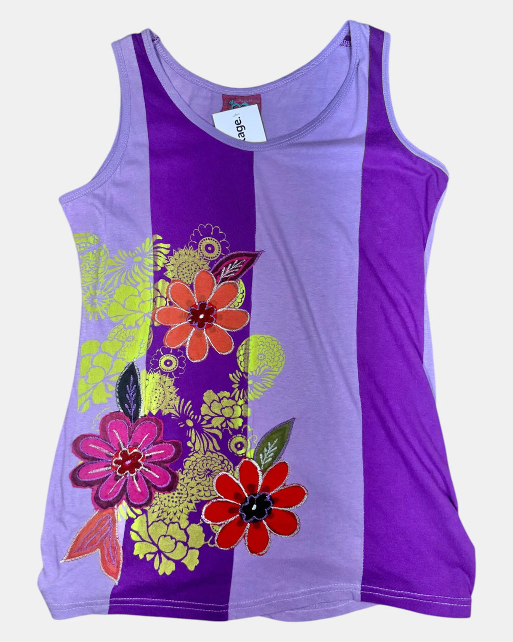 Y2K Purple Floral Top  | Size M