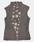 Brown Textured Top  | Estimated Size S-M