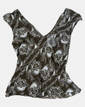 Brown Flowy Mesh Top  | Size 14