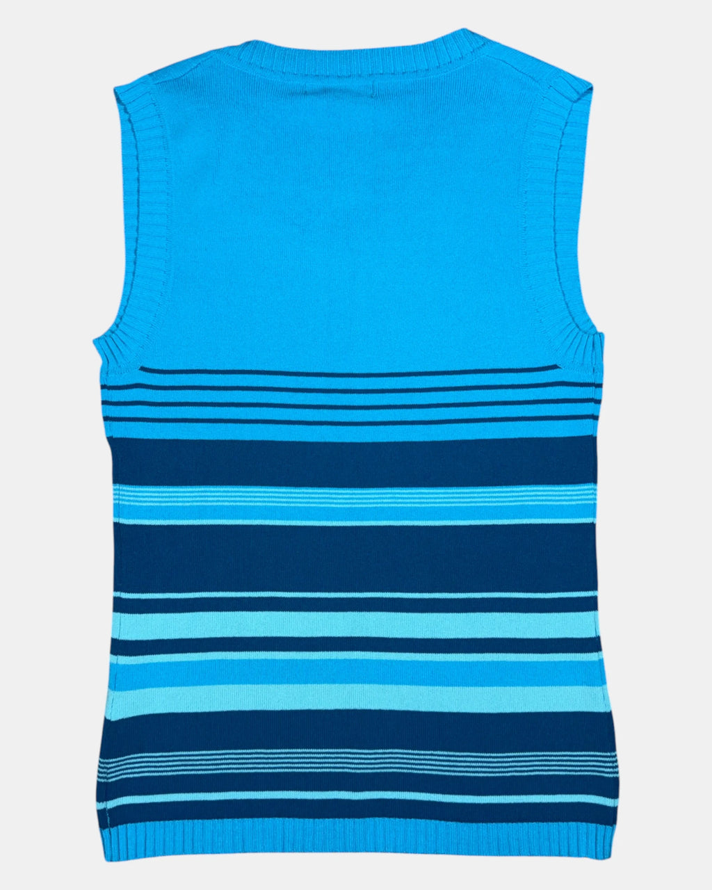Blue Y2K Striped Top/Vest | Size L