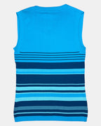 Blue Y2K Striped Top/Vest | Size L