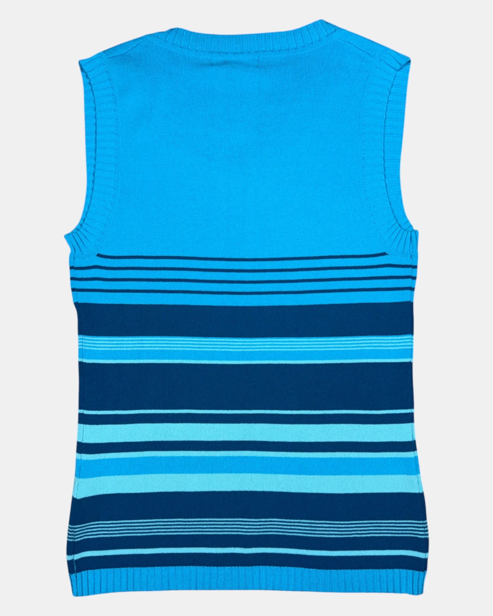 Blue Y2K Striped Top/Vest | Size L