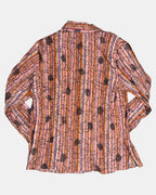 Pink and Orange Striped Blouse