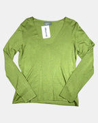 Green 90s Long Sleeve V-Neck