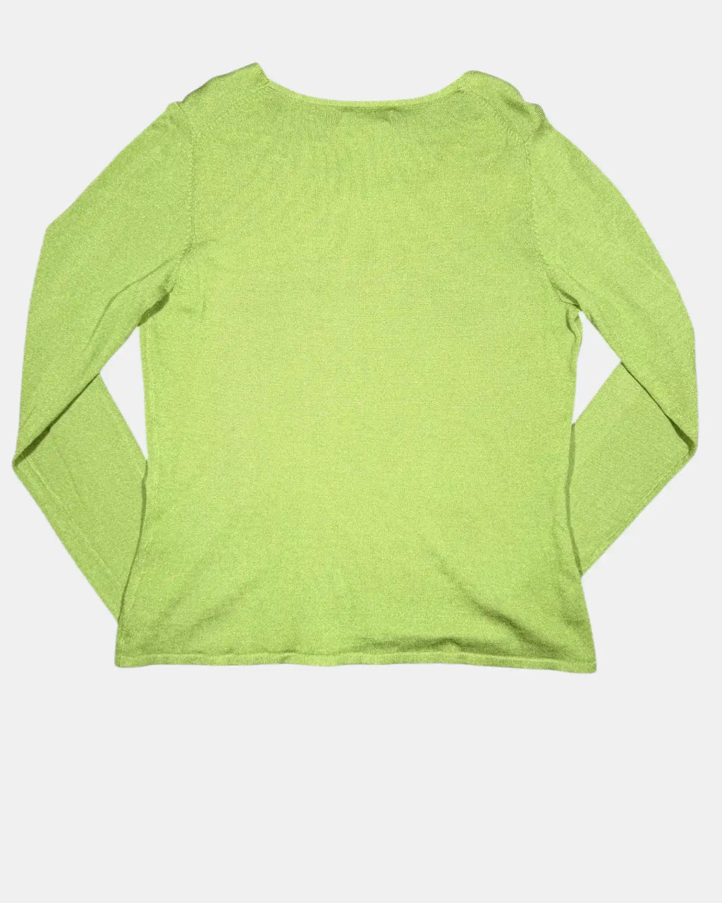 Green 90s Long Sleeve V-Neck
