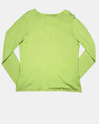 Green 90s Long Sleeve V-Neck