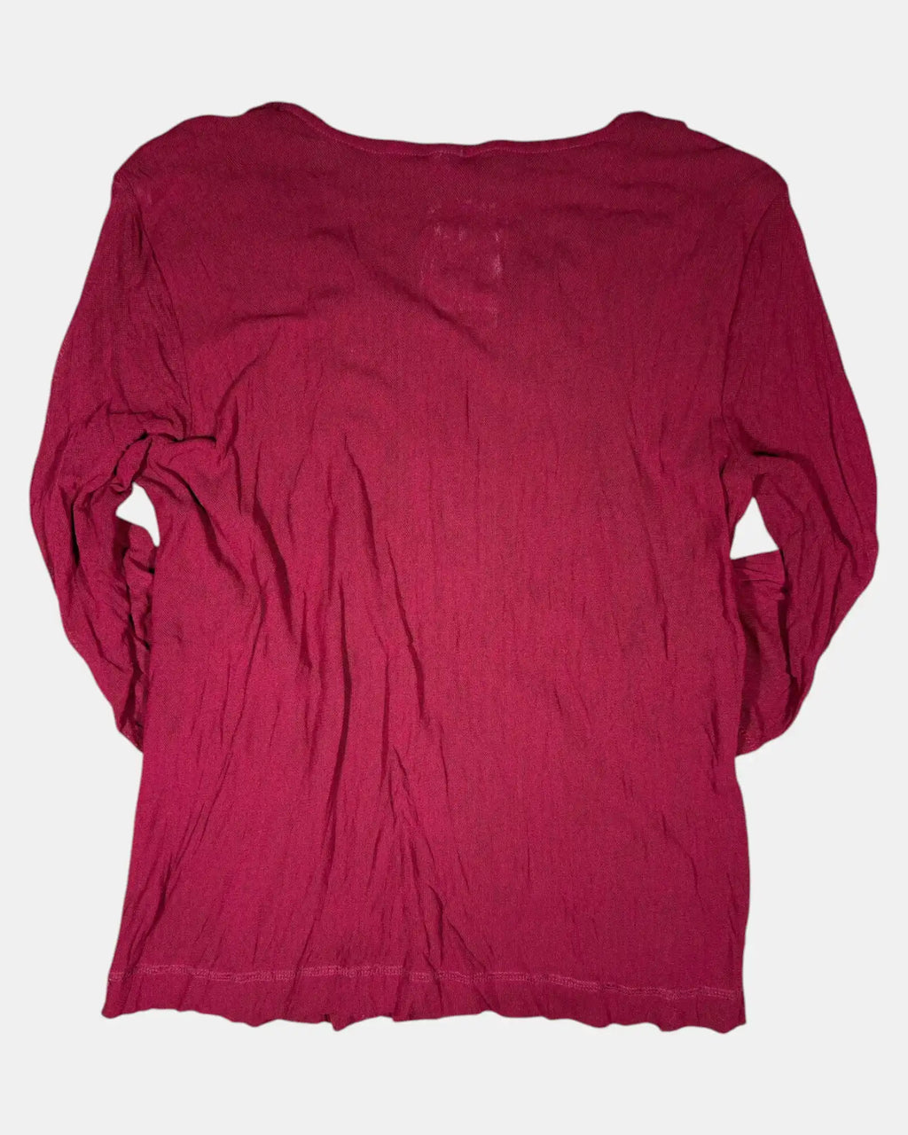 Red Mesh Long Sleeve Top