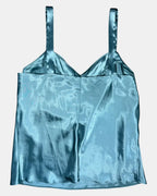 Blue Ruched Tank Top