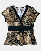 Black and Leopard Print Top
