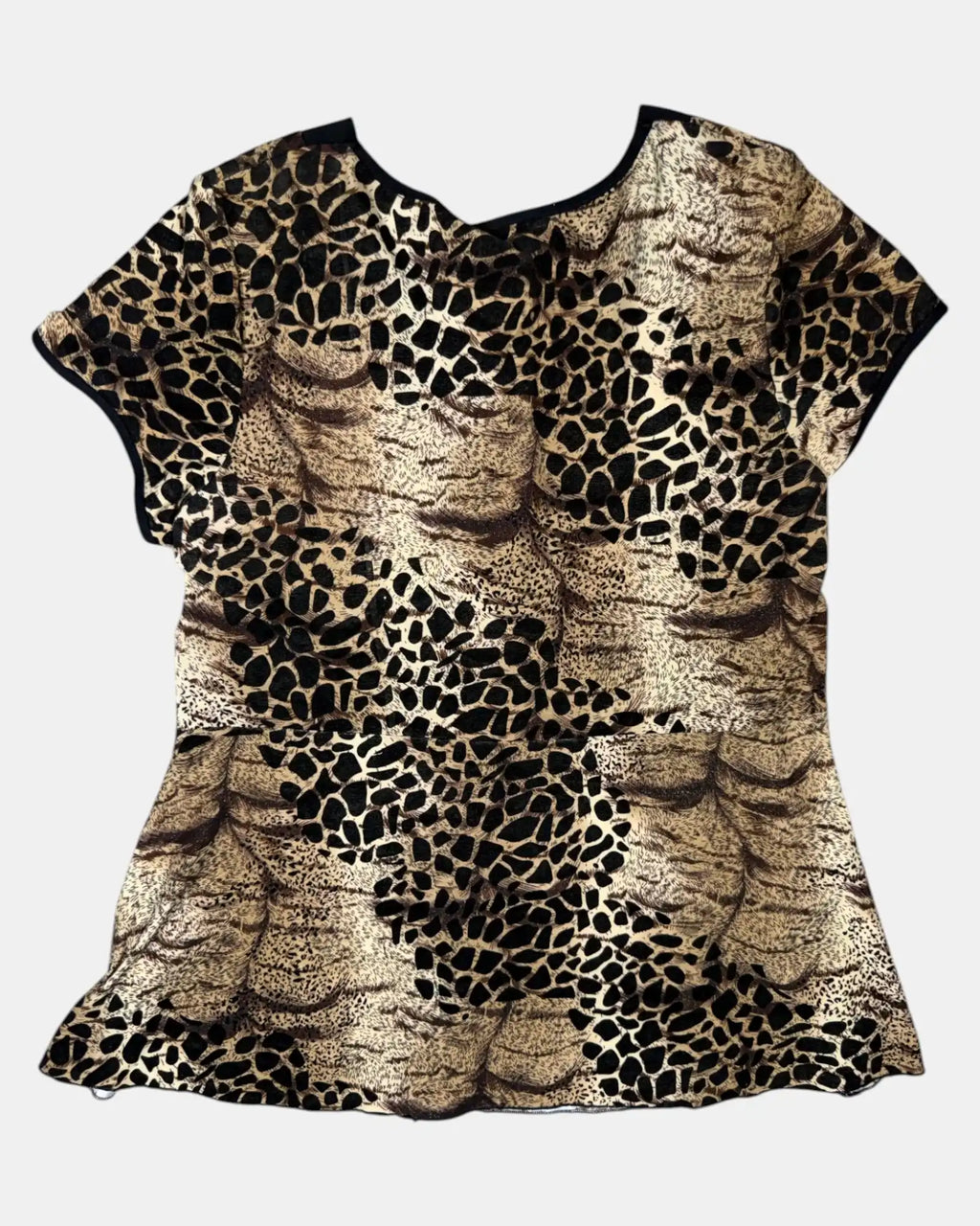 Black and Leopard Print Top