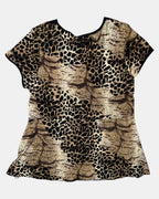 Black and Leopard Print Top