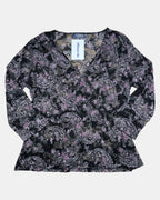 Purple and Black Mesh Long Sleeve | Size XL