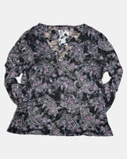 Purple and Black Mesh Long Sleeve | Size XL