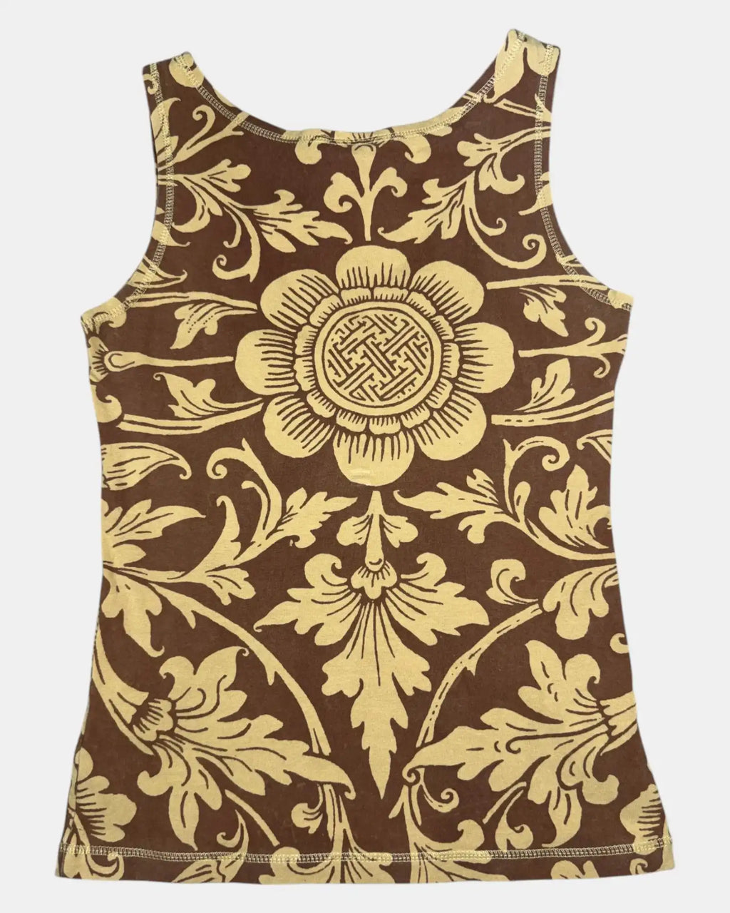 Y2K Brown and Yellow Tank Top