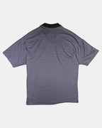 Grey Striped Plane Polo Shirt