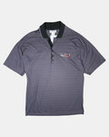 Grey Striped Plane Polo Shirt