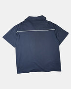 Blue Polo Shirt with White Detail