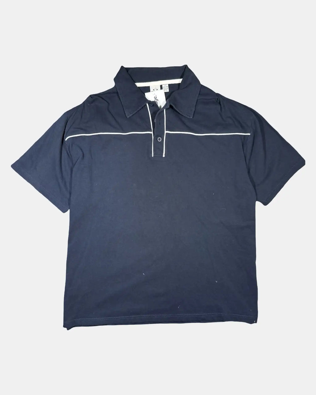Blue Polo Shirt with White Detail