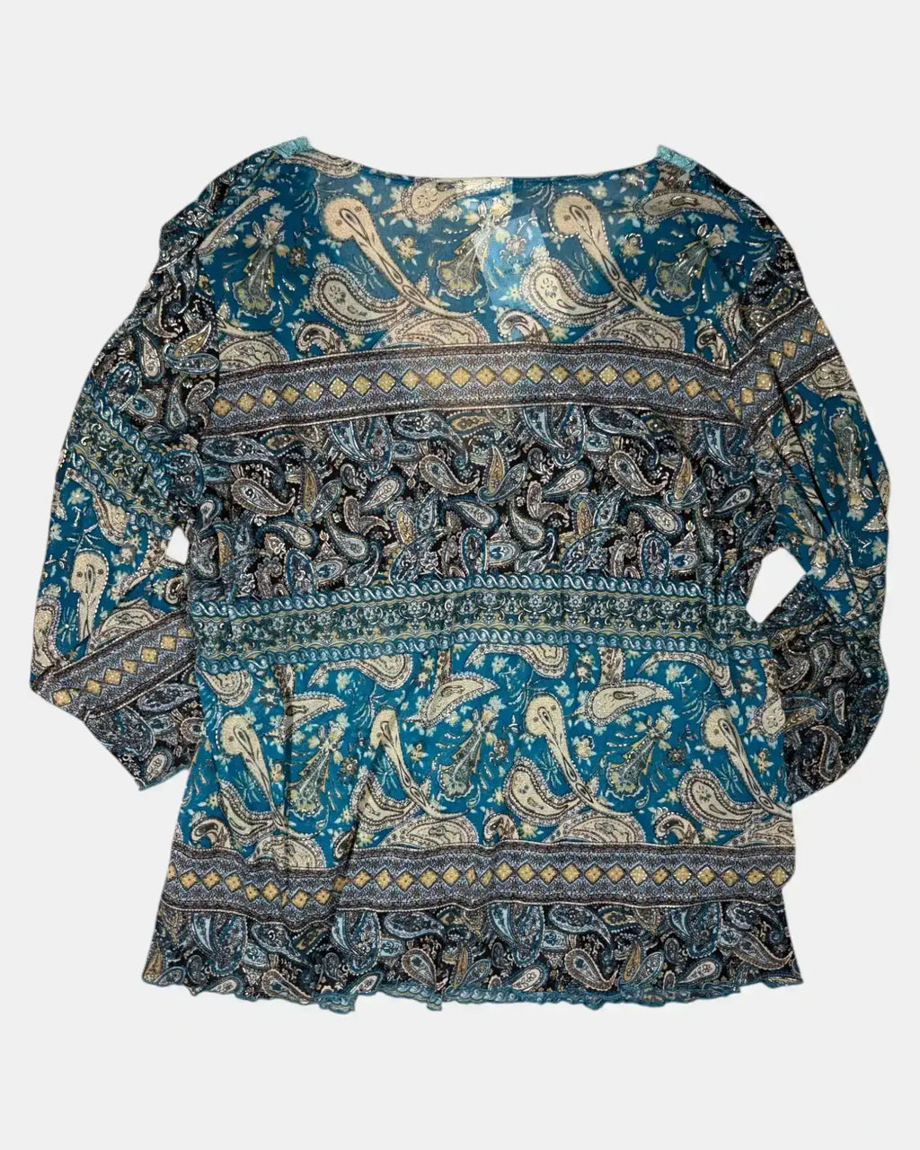Mesh Blue Long Sleeve Top