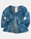 Flowy Blue Mesh Tie-Up Top | Size 10