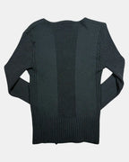 2000s Heavy Black Striped Long Sleeve