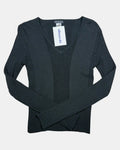 2000s Heavy Black Striped Long Sleeve