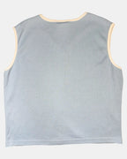 Light Blue Tank Top with White Trim