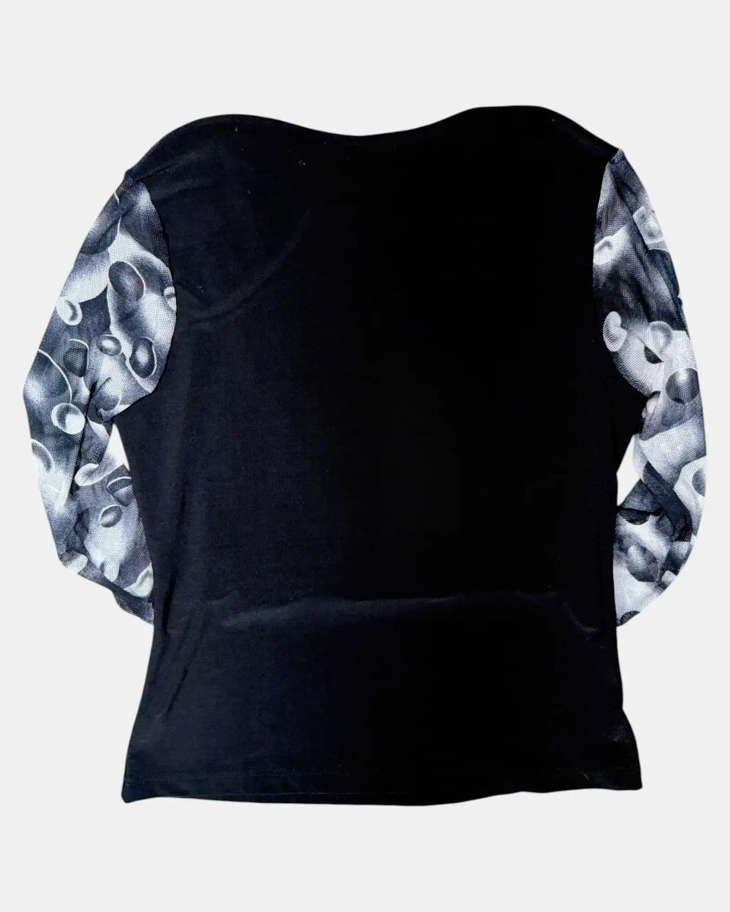 90s Wrap Mesh Black & White Long Sleeve