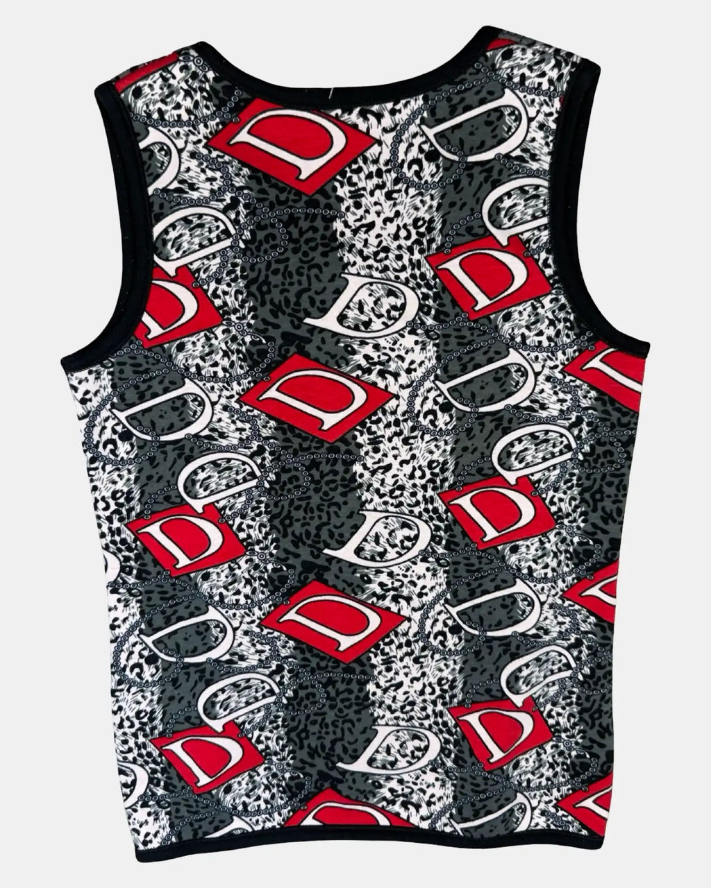 Y2K Patterned Red Top
