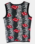 Y2K Patterned Red Top