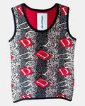Y2K Patterned Red Top