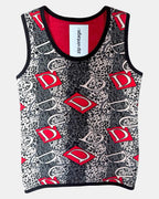 Y2K Patterned Red Top