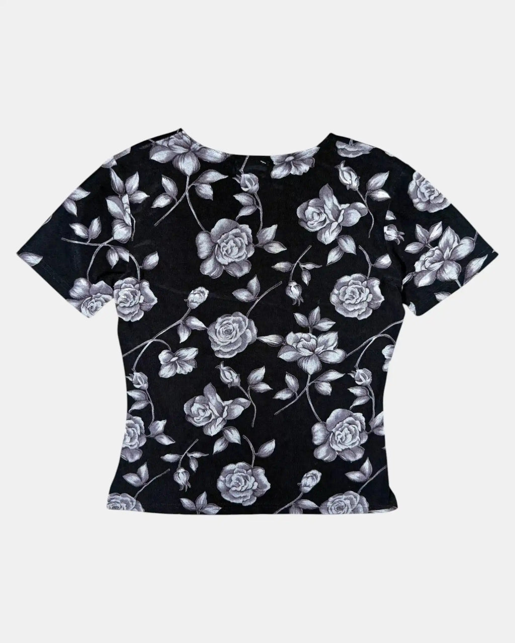 Black & Purple Floral Top