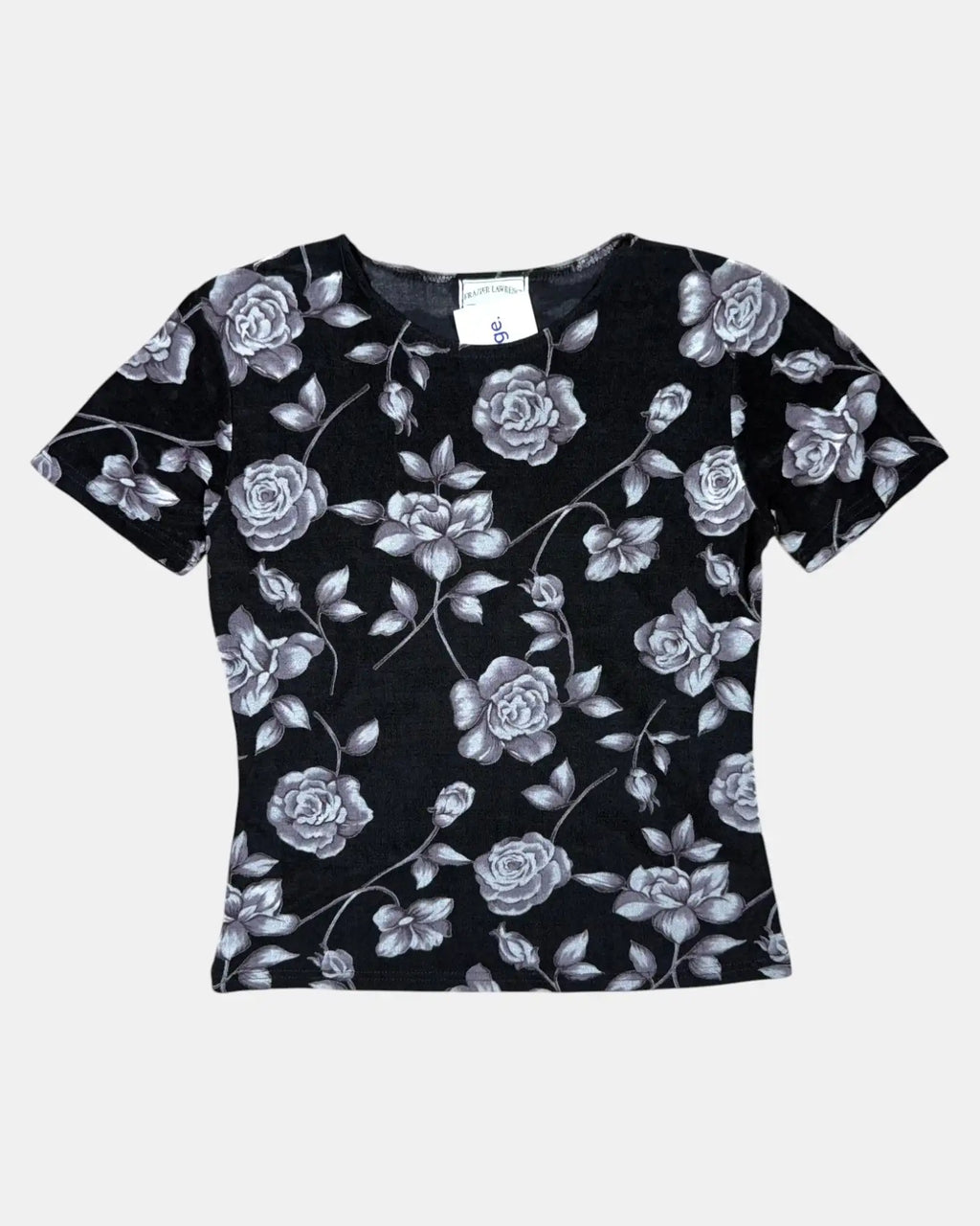 Black & Purple Floral Top